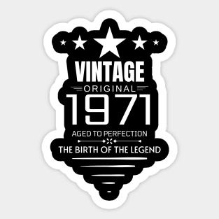 Vintage 1971 - Birthday Gift Sticker